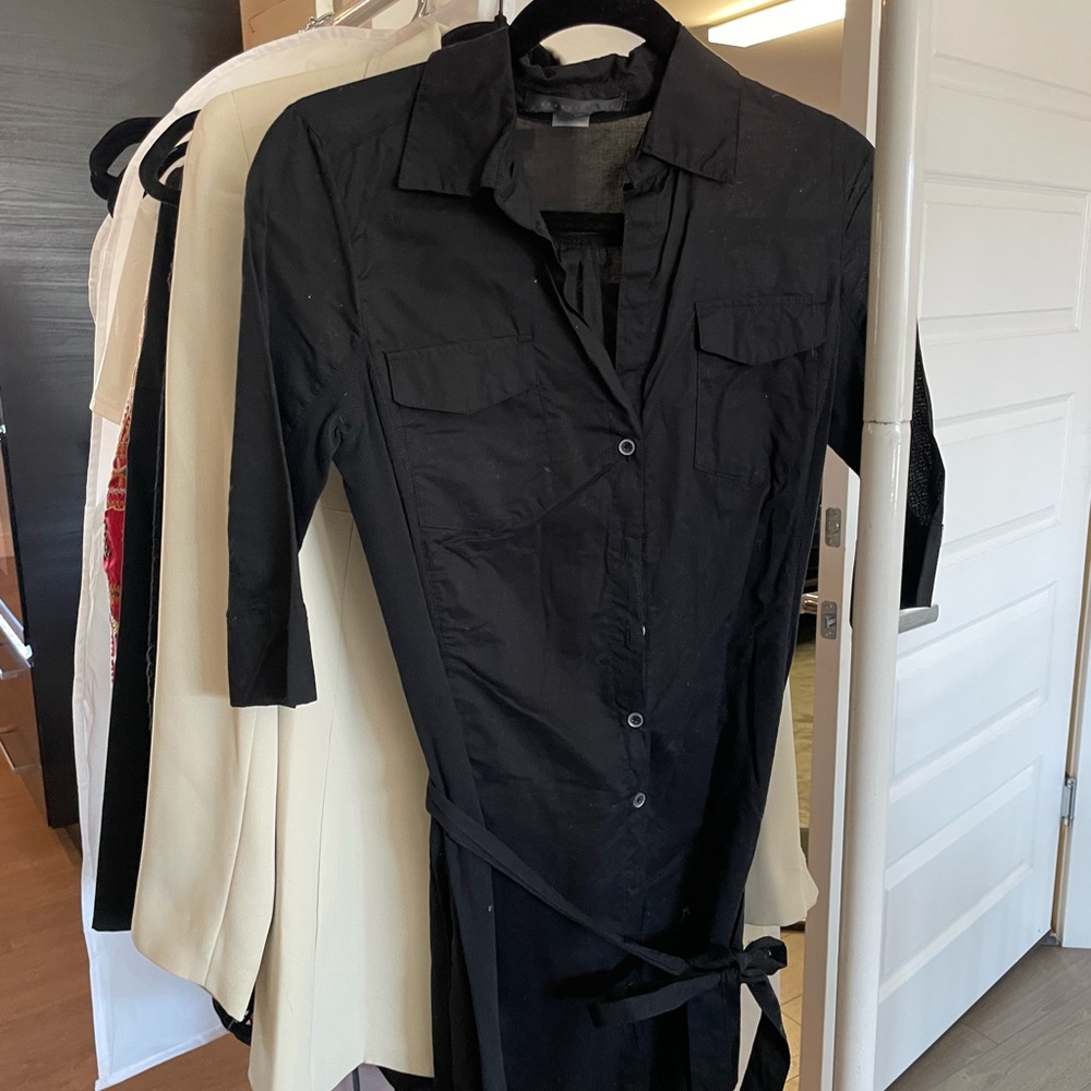 Elegant Black Shirt Dress